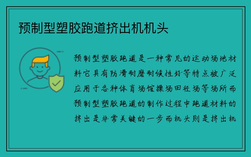 预制型塑胶跑道挤出机机头